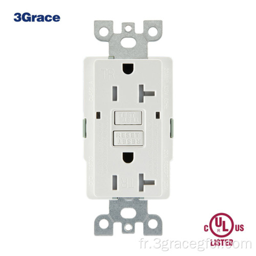 American Standard 20amp TR Self-Test GFCI Socket Prise